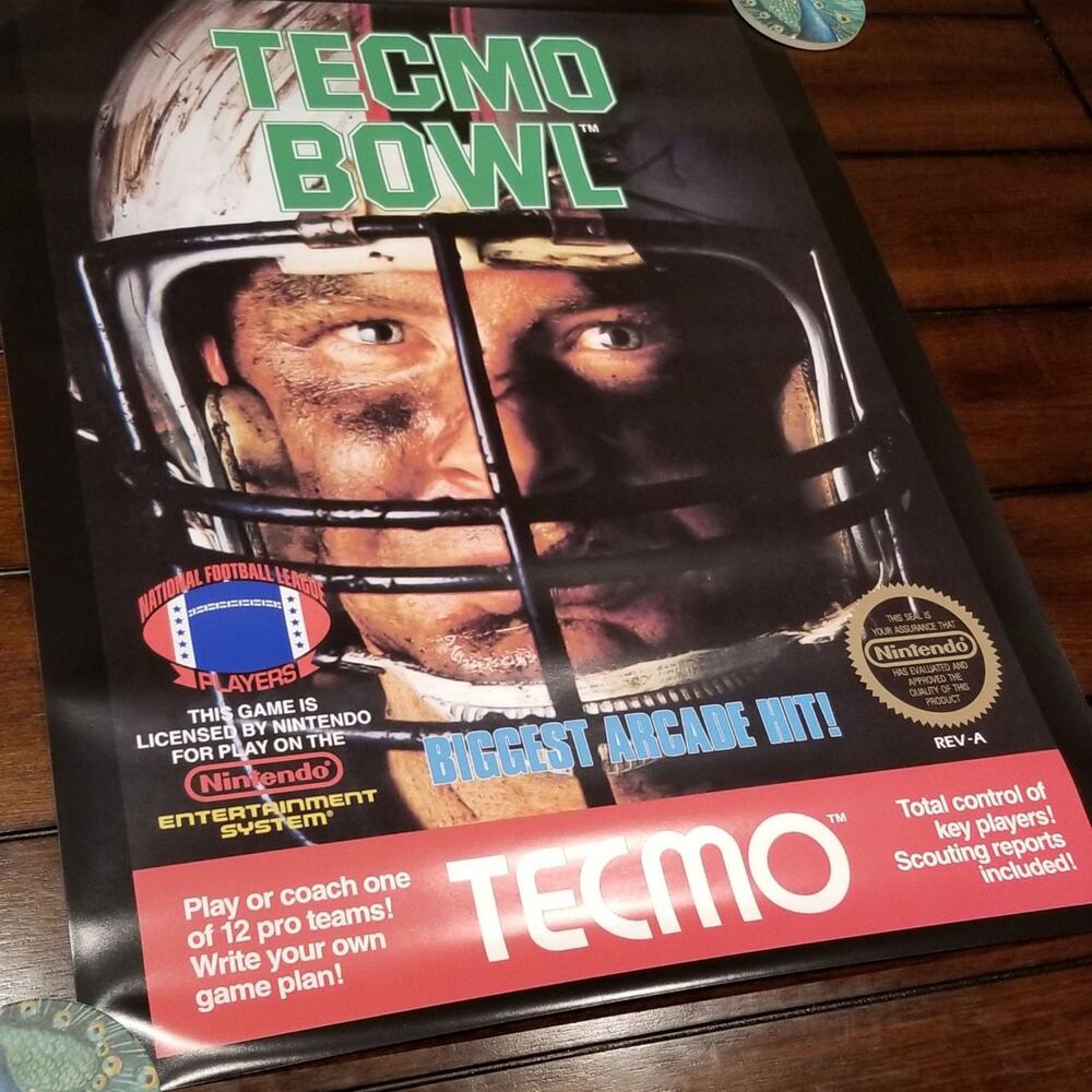 Poster - Tecmo Bowl NES Cover Art (NEW) - Nintendo